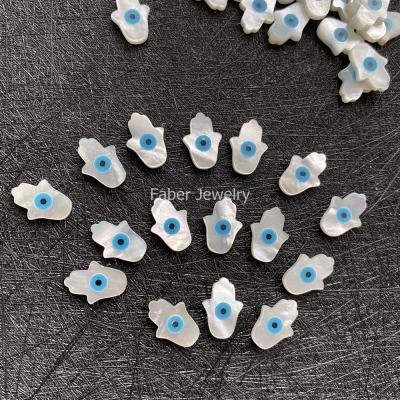 China Set of color or fire 8x10mm evil eye and Hamsa hand with hole BROOM evil eye for sale