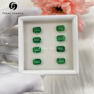 China Hot Sale Polishing Colombian Emerald Stone Price Per Carat 5x7mm Emerald for sale