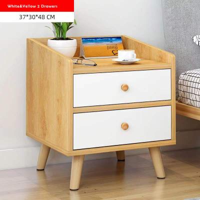 China Yellow Nightstand 1-Drawer Storage Shelf Bedside Furniture End Table Chest for Home Bedroom Office College Dorm for sale