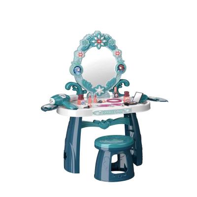 China Eco-Friendly Pretend Play Makeup Toy Set Beauty Princess Dressing Table Portable Role Play Set With Accessories For Girl Children for sale