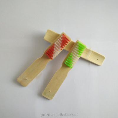 China Sustainable Household Shoe Brush High Quality Bamboo Clean Rubbing Brushes for sale