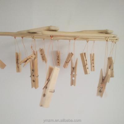 China Newest Bamboo 16 Clip Hooks Clothing Hanger For Underwear for sale