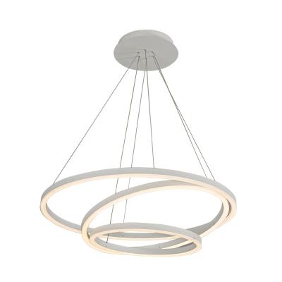 China China Supplier Three Circle Modern Acrylic Ring LED Chandelier Elegant Hanging Lamp Lighting for Hotel Living Room Bar for sale