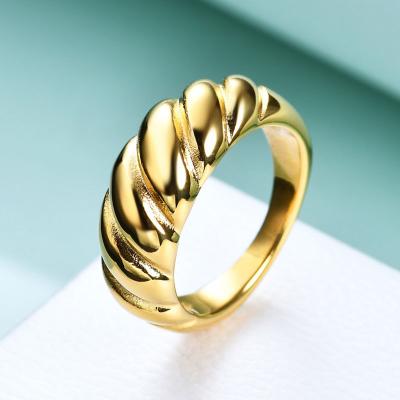 China Minimalist Geometric Chunky Rings Vintage Jewelry Gold Silver Color Lead Free Nickel Free Stainless Steel Rings Rings for sale