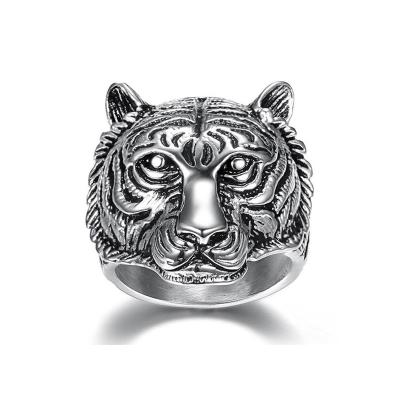 China Men's Main Ring Stainless Steel Hip Rings Tiger Hops Lead Free Nickel Free Jewelry for sale