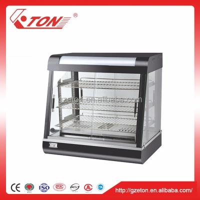 China Hot Selling Automatic Temperature Control Heating Showcase With Curved Glass for sale