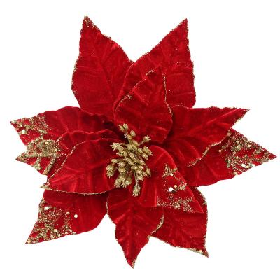 China Chirstmas Decor New Year Christmas Holiday Decoration Atmospheric Christmas Flower Poinsettia Flower Home Decoration for sale