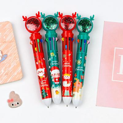 China office & Multicolor School Pen 10 Color Christmas Pen for sale