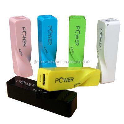 China twist tube power bank with 2600mAh main chain for sale