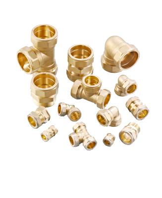 China Straight Oil Tee Elbow Nipple Pex Al Pipe Thread Compression Brass Fittings With Screw for sale