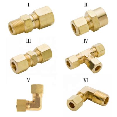 China CA360 Brass Compression Fittings American Style 10,20,22mm Inverted Flare Propane SAE Nipples Elbow 90 Hose Fitting D.O.T for sale