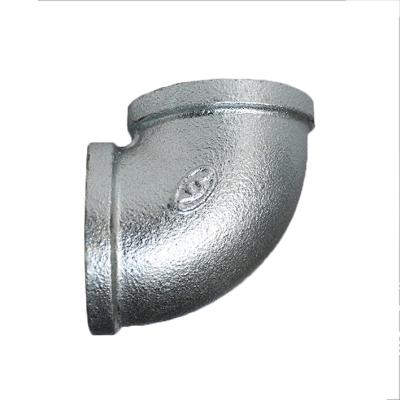 China Steam Hot Dipped Galvanized Malleable Threaded Tubing 90 Degree Elbow Pipe Fittings for sale