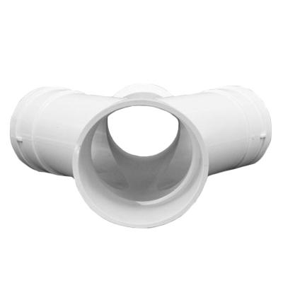 China Give Water PVC Pipe Fittings Drainage 45 Way Flexible 3 Degree Tee Pipe Connection PVC Pipe Fittings for sale