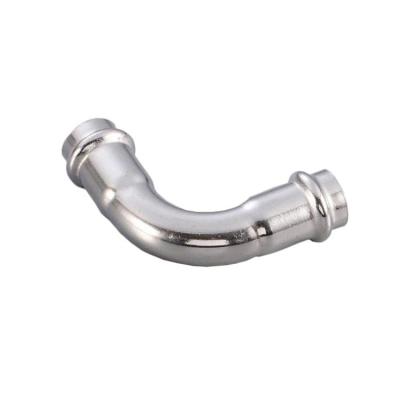 China Chemical Industry Food Sanitation Grade 304 Stainless Steel Pipe Tubing Bends 90 Degree Long Mandrel Elbow for sale