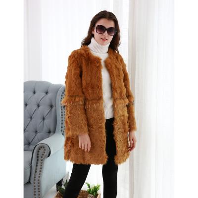 China New Arrival Anti-wrinkle Real Fur Jacket Women Thick Warm Natural Winter Raccoon Fur Coat for sale