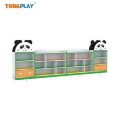 China Eco-friendly Cartoon Type small kindergarten modern wooden furniture kids wooden multi-cell storage cabinet for sale