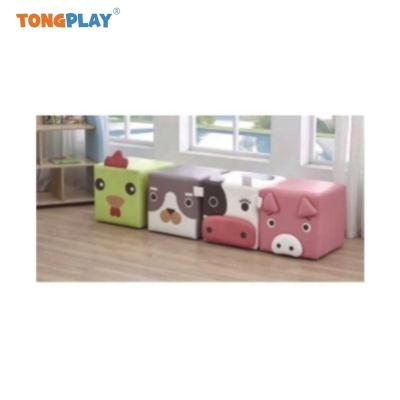 China Eco-friendly Kid's game Furniture Bed Room facility Plush Cartoon Toy Children game stool for sale