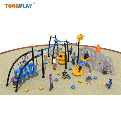 China Anti-slip Best outdoor slide climbing amusement  equipment physical training series beach park large plastic children's outdoor playground for sale