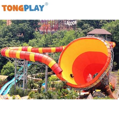 China Eco-friendly Large speaker series Tong play factory kids plastic creative amusement slide equipment and adult's outdoor water park playground for sale