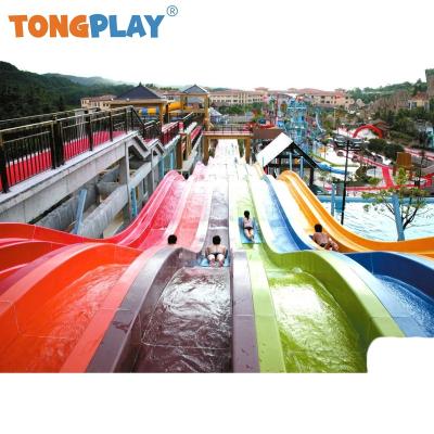 China Eco-friendly Rainbow water slide series creative Tong play factory kids plastic amusement slide equipment adult outdoor water park playground for sale