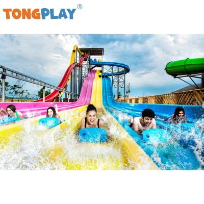 China Eco-friendly plastic creative rainbow water slide series Tong play factory kids amusement slide equipment adult outdoor water park playground for sale