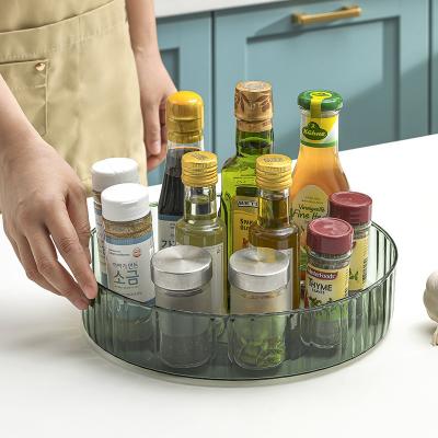 China Cosmetics Storage Box Kitchen Countertop Seasoning Box Seasoning Jar Fruit and Vegetable Stored Round Shelving for sale