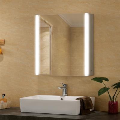 China Magnifying MDF Bathroom Mirror Cabinet With Light for sale