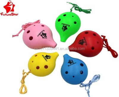 China Cheap ABS and colorful plastic 6 hole plastic ocarina for sale for sale