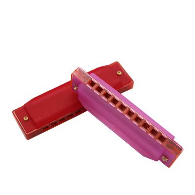 China 10 Hole Plastic Harmonica Children's Toy Plastic Colorful Harmonica for sale