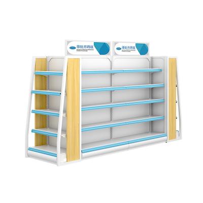 China Double Sided Used Shelf For Pharmacy Shelves For Pharmacy Shop Interior Design Shelves Pharmacy for sale