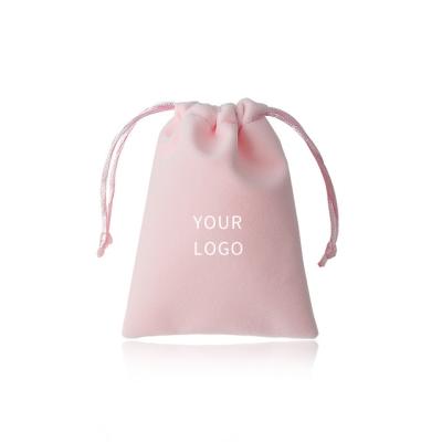 China Factory direct sales custom drawstring bag flannel bag durable/elegant double-sided jewelry bag for sale