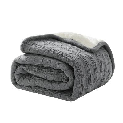 China Europe Solid Color Double Lambs Wool Blanket With Nap Blanket To Keep Warm Adult TV Blanket for sale