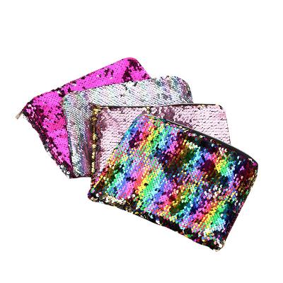 China Durable Multi Function Zipper Handle Sequin Stationery Custom Phone Jewelry Cosmetic Bag Fashion Promotion Cosmetic Bag for sale