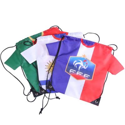 China Durable T Shirts Shape Drawstring Bag For Kids Fans for sale