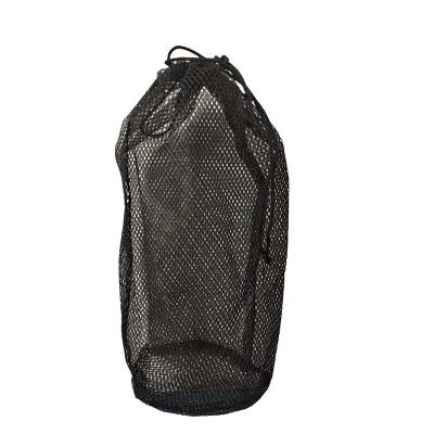 China Eco - Friendly Custom Universal Round Bottom Net Pouches Cylinder Type Mesh Drawstring Promotion Bag for sale