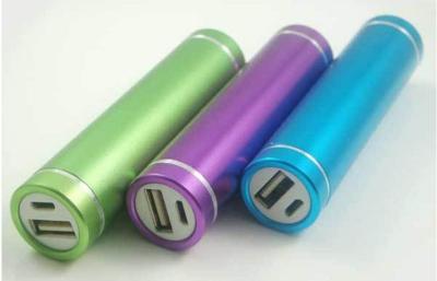 China 2600mah Li-polymer Portable Power Bank Rechargeable Battery for Mobile Devices , Purple for sale