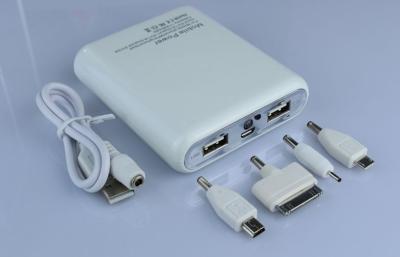 China 10000mah Mobile Phone Power Bank White Dual Usb Portable External Power Bank for sale