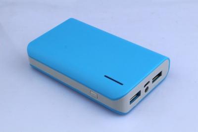 China Blaue 10400mah Universal-LED Energie-Bank-externe Batterie DCs 5V mit LED-Schirm zu verkaufen