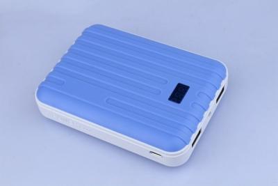 China Large Capacity Mobile Phone Led Power Bank 8800mah With Double Output , Blue for sale