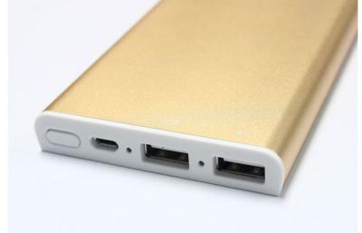 Chine Banque ultra mince double USB, 5V de puissance de polymère de lithium de la capacité 10000mah élevée à vendre