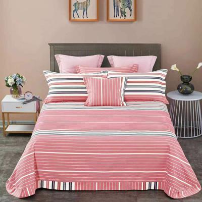 China 2020 Luxury Nondisposable Hotel Home Nondisposable 100% Bed Sheet Cotton Fabric Bedding Set for sale