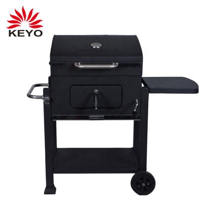 Cina Heavy Duty Adjustable Height 24-Inch Charcoal BBQ Grill and Smoker Backyard Charcoal BBQ Camping BBQ Grills in vendita