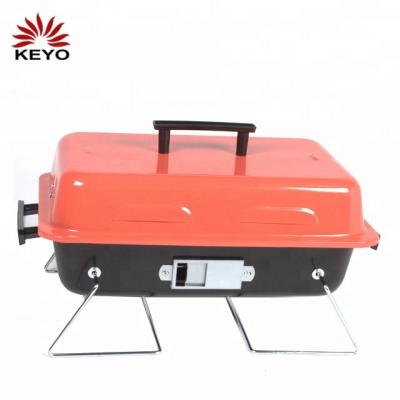 China Easily Assembled Square Box BBQ Charcoal Indoor Mini Grills Travel Outdoor Charcoal Barbecues Grill Te koop