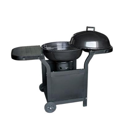 Cina Easily Assembled Charcoal BBQ Grill with Cart BBQ Grill Kettle Grills Deluxe Kettle with Side Table in vendita