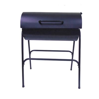 Cina Easily Assembled Hot Sale Barrel Charcoal Black Oil Can BBQ Grill Smoker Barrel Grill in vendita