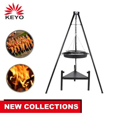 China Large Size Guangdong KEYO LFGB Adjustable Height Adjustable Tripod Barbecue Grill Baking Machine Te koop