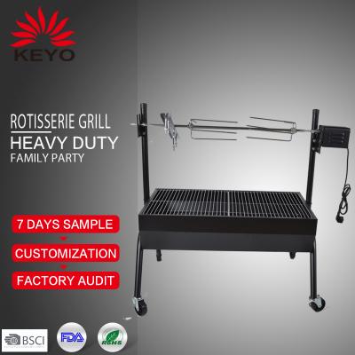 China Easily Assembled Stainless Steel Pig Rotisserie BBQ Grill Grills Electric Pork Roaster for sale