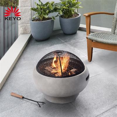 China Outdoor use only around shaped concrete wood burning outdoor firepit garden firepit bowl fire pit for sale