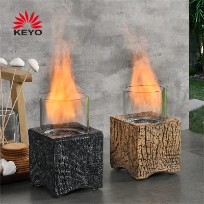 China Mordern Modern Bio Ethanol Mini Table Top Fire Pit Portable Firepit Table Glass Te koop