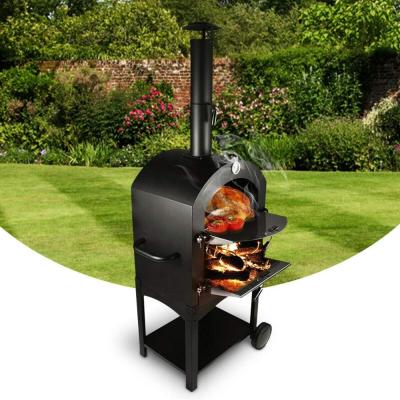 China Home Use Charcoal BBQ Grill Portable Pizza Ovens Outdoor BBQ Wood Fired Burning OEM Pizza Oven en venta